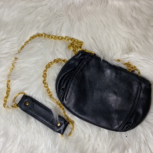 ♥ Preloved ♥Juicy Couture Vintage Black Leather Crossbag - Picture 2 of 9